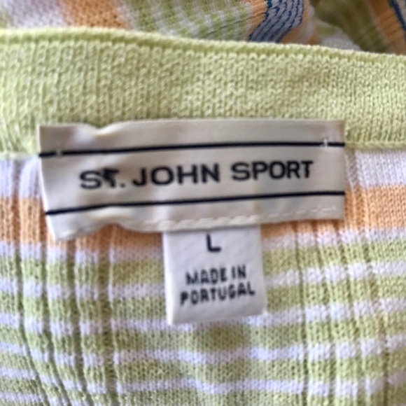 St. John Sport Knit  Striped Top T Shirt  Sweater - Picture 8 of 8